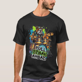 Camiseta Dog Drummer - Full Steam Ahead