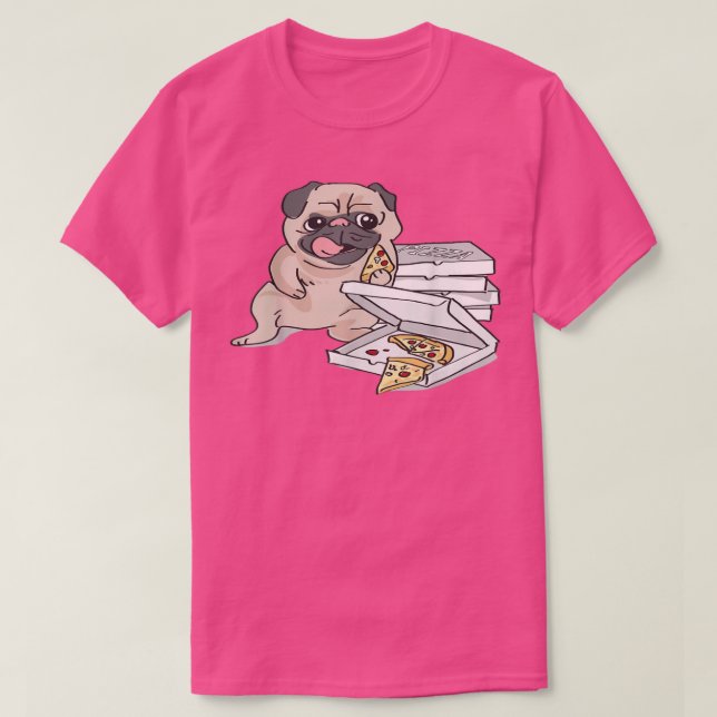 Camiseta Dog Eating A Pizza  (Frente do Design)