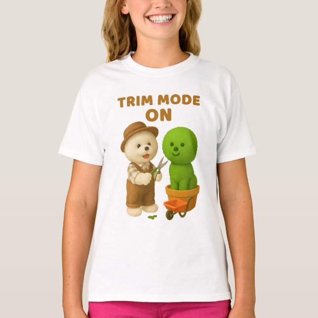 Camiseta Dog Gardener Bichon Topiary Trim Surreal (Frente)