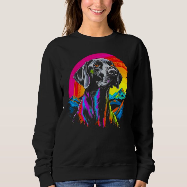 Camiseta Dog German Shorthaired Pointer Mountain Nature Sun (Frente)