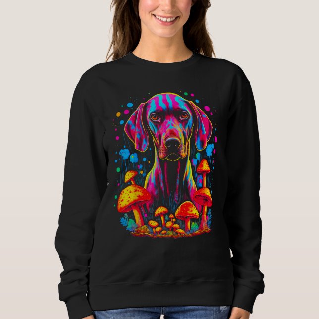 Camiseta Dog German Shorthaired Pointer Psychedelic Mushroo (Frente)