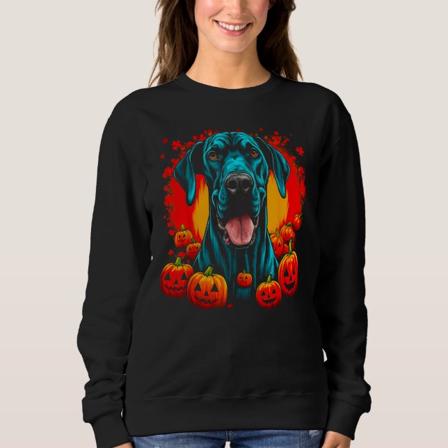 Camiseta Dog Great Dane Halloween Theme (Frente)