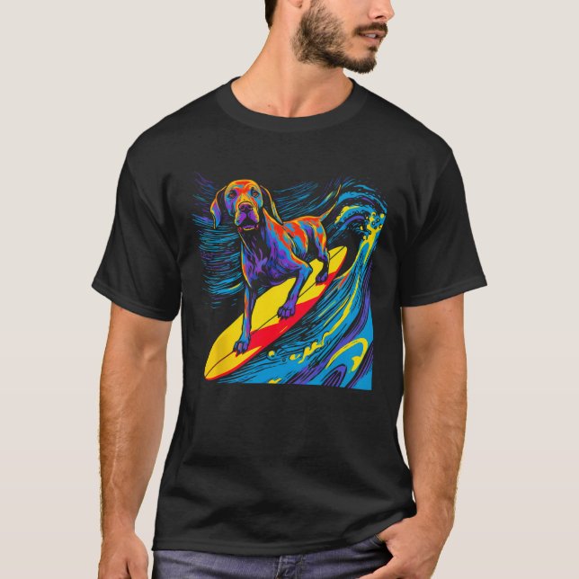 Camiseta Dog Great Dane Surfing (Frente)