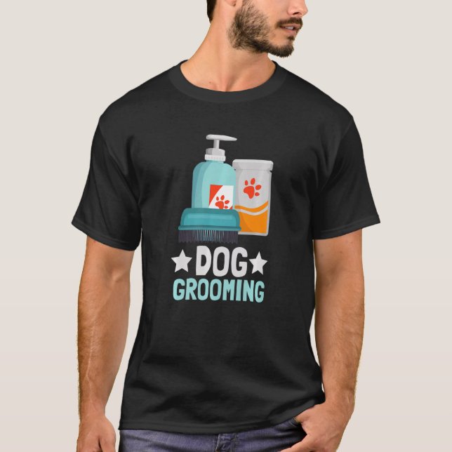 Camiseta Dog Groomer And Dog Hair Grooming Premium (Frente)