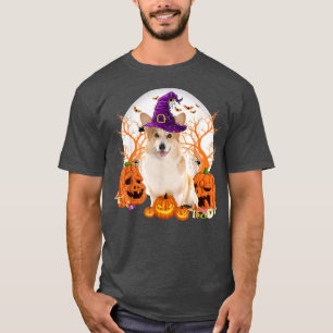 Camiseta Dog Halloween Corgi Dog Jack O Lantern Pumpkin