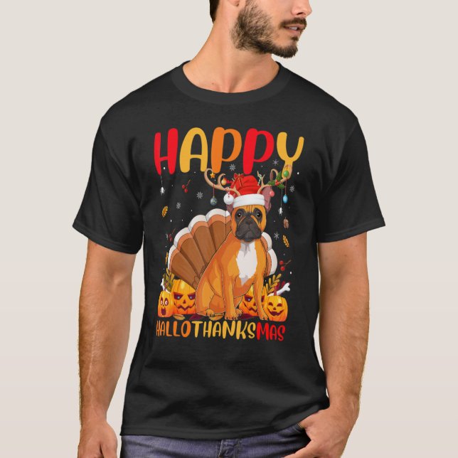 Camiseta Dog Happy French Buldogue Hellothanksmas (Frente)
