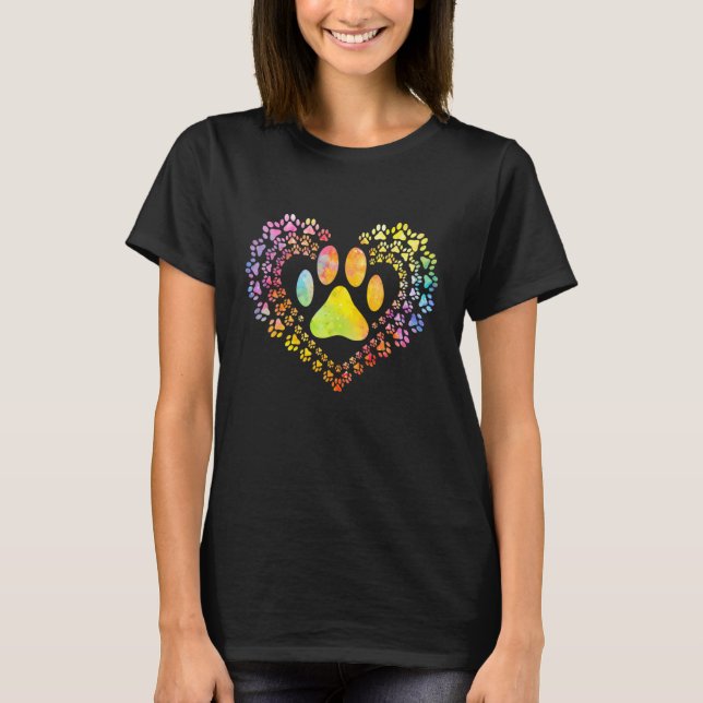 Camiseta Dog Heartbea Love Pugs Women's Girls Dog (Frente)