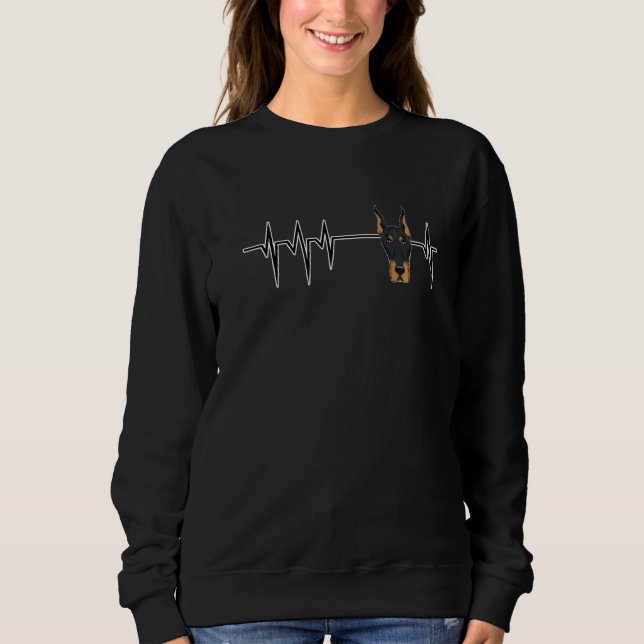 Camiseta Dog Heartbeat I Doberman (Frente)