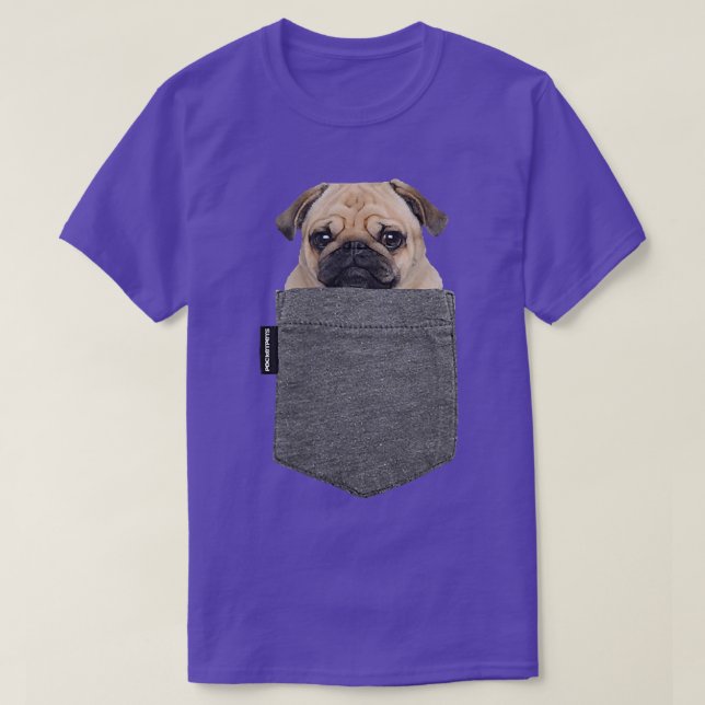 Camiseta Dog in Your Pocket T Pug  (Frente do Design)