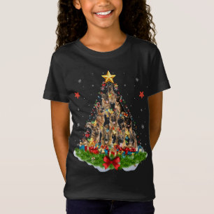 Camiseta Dog Lover German shepherd Árvore de Natal Parte Xm