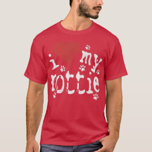 Camiseta Dog Lover Gift, Novidade Eu Amo Meu Rottweil