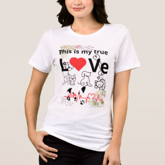 Camiseta Dog Lover Heartbeat