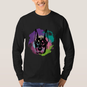 Camiseta Dog Lover I Splash Art Doberman Pinscher