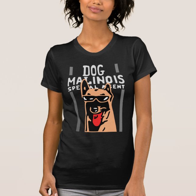 Camiseta dog malinois especial agente (Frente)