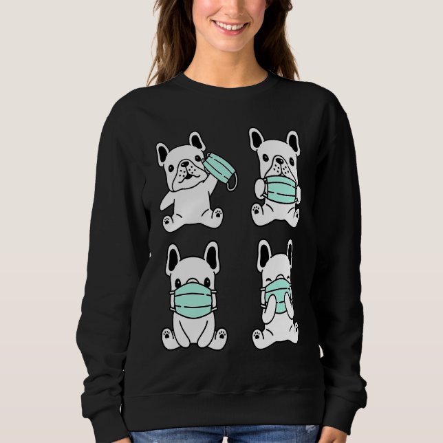Camiseta Dog Medical Face Mask French Bulldog Pet Breed Bul (Frente)