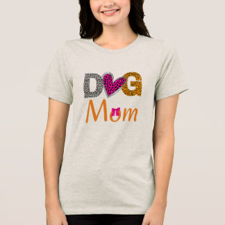 Camiseta Dog Mom Leopard Print/Trending Dog Lover Gift