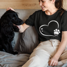 Camiseta Dog Name Personalizado Dag mamãe presente