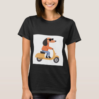 Camiseta Dog on Scooter - Funny and Stylish Illustration