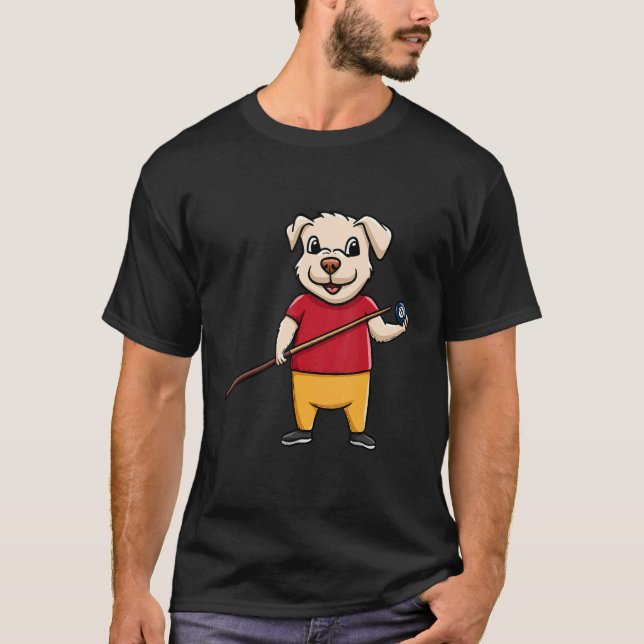 Camiseta Dog Owner Billiard Ball Snooker Pool Player Paw Lo (Frente)