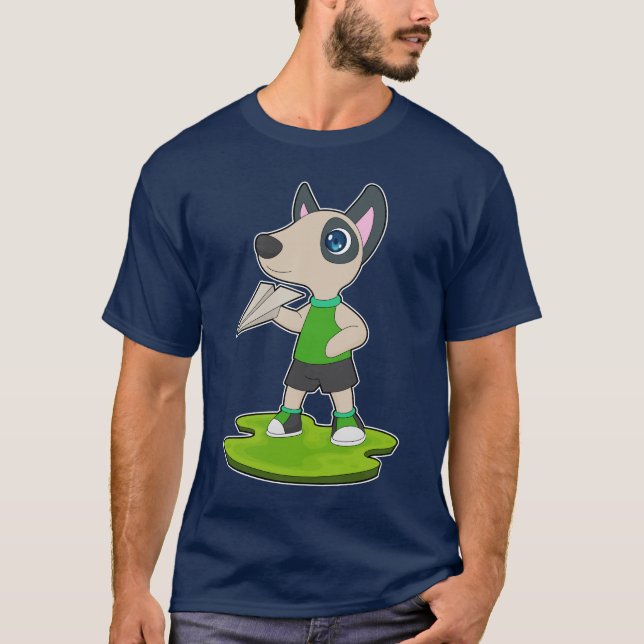 Camiseta Dog Paper airplane (Frente)