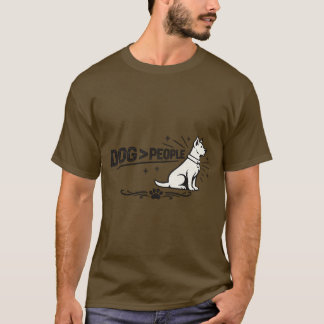 Camiseta DOG > PEOPLE – Funny Dog Lover Minimalist Design