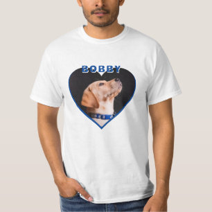 Camiseta Dog Photo Heart Name Dog Pet Owner