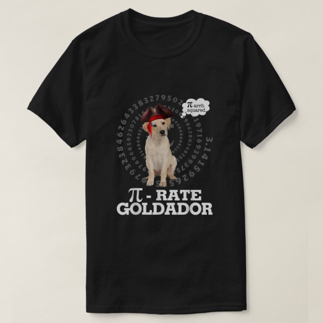 Camiseta Dog Pirate Costume Pi Day Gift (Frente do Design)