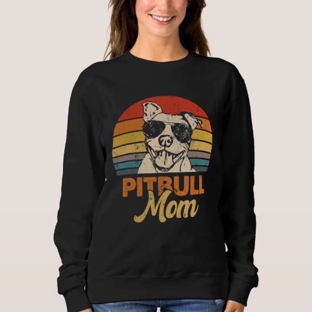 Camiseta Dog Pitbull Mom  Pittie Mom Mother s Day (Frente)
