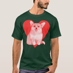 Camiseta Dog Red Heart Corgi -891