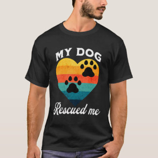 Camiseta Dog Rescue Sunset Paw Imprime Design