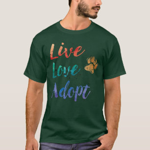 Camiseta Dog Rescut Gifts Live Love Adote