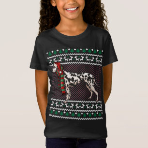 Camiseta Dog Santa Hat, o Dog Dalmaciano do Natal