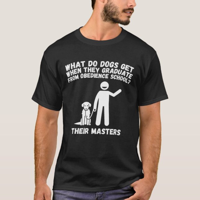 Camiseta Dog School Obedience Training Graduation Award (Frente)