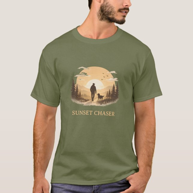 Camiseta Dog Sunset Chaser (Frente)