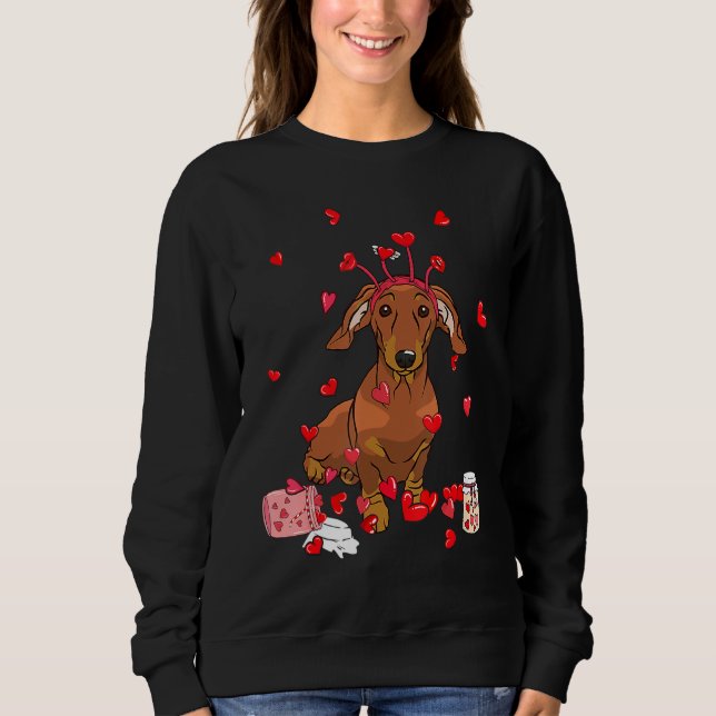Camiseta Dog Valentine Gift Cute Dachshund Valentine's Day (Frente)