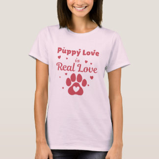 Camiseta Dog Valentine Gift with Cute Puppy Love Paw Art