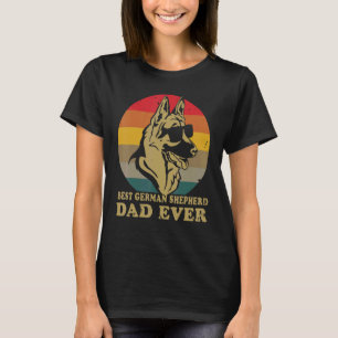 Camiseta Dog Vintage Melhor Pai De German shepherd No Dia D
