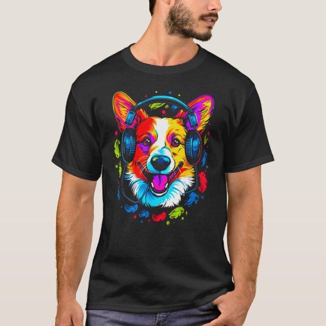 Camiseta Dog Welsh Corgi DJ (Frente)