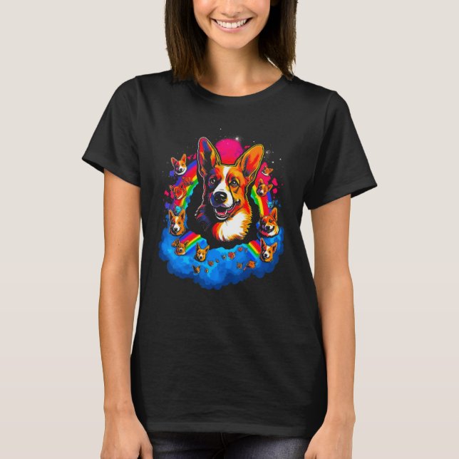Camiseta Dog Welsh Corgi Family (Frente)