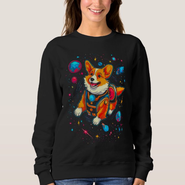 Camiseta Dog Welsh Corgi Planet Space (Frente)