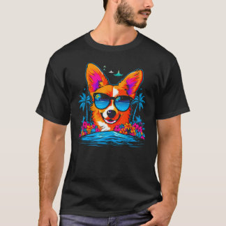Camiseta Dog Welsh Corgi Summer Vibe