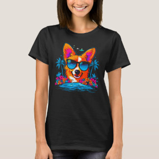 Camiseta Dog Welsh Corgi Summer Vibe