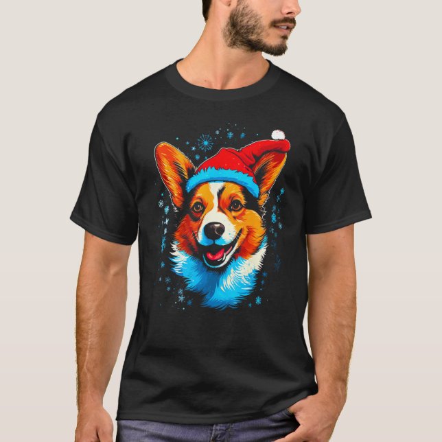 Camiseta Dog Welsh Corgi Xmas (Frente)