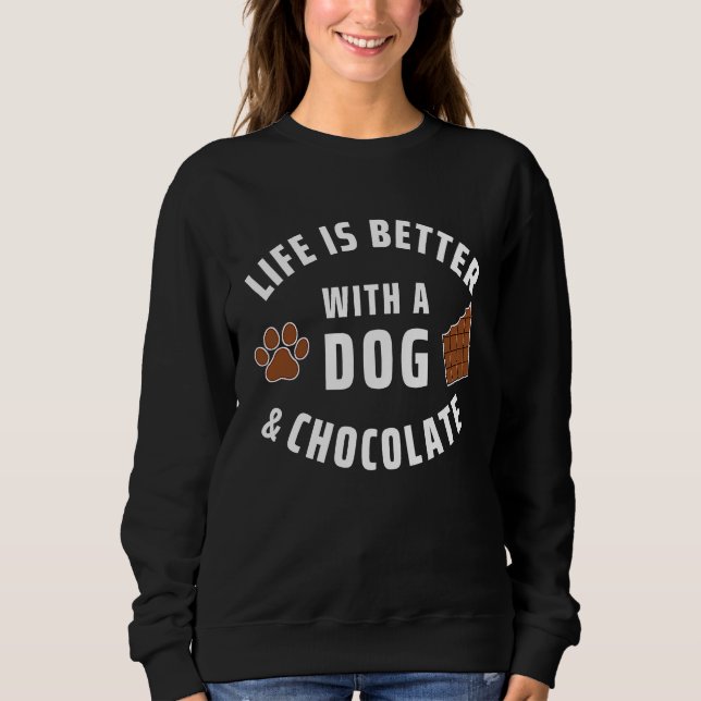 Camiseta Dog   With A Dog And Chocolate (Frente)