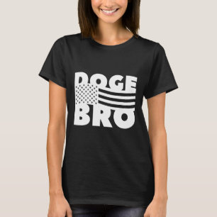 Camiseta Doge Bro Patriótico Americano Trump Eficiência 