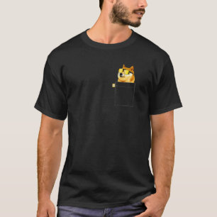 Camiseta Doge Coin Mullet Faux Pocket Dogecoin To Moon