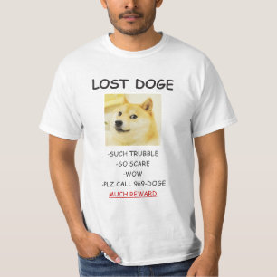 Camiseta Doge meme do cachorro perdido MUITO RECOMPENSA!