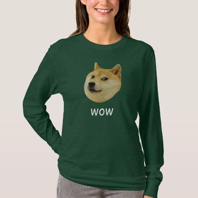 Camiseta Doge muito wow muito cão tal Shiba Shibe Inu (Frente)