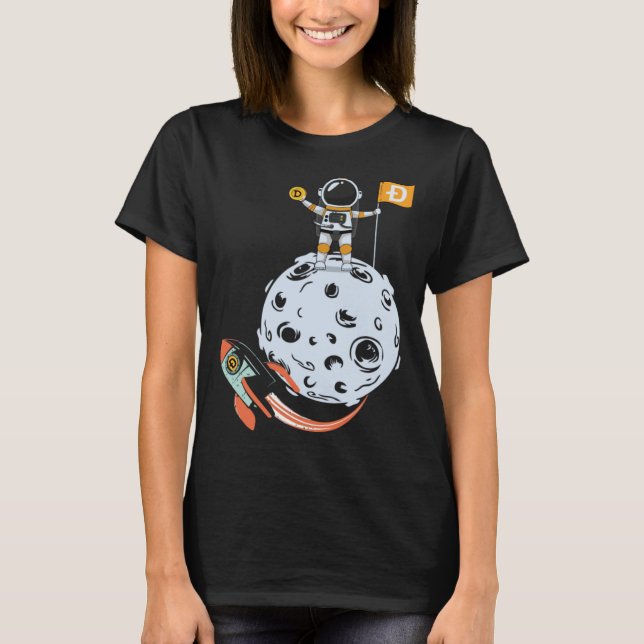 Camiseta Dogecoin Cryptocurrency Crypto Doge to the moon (Frente)