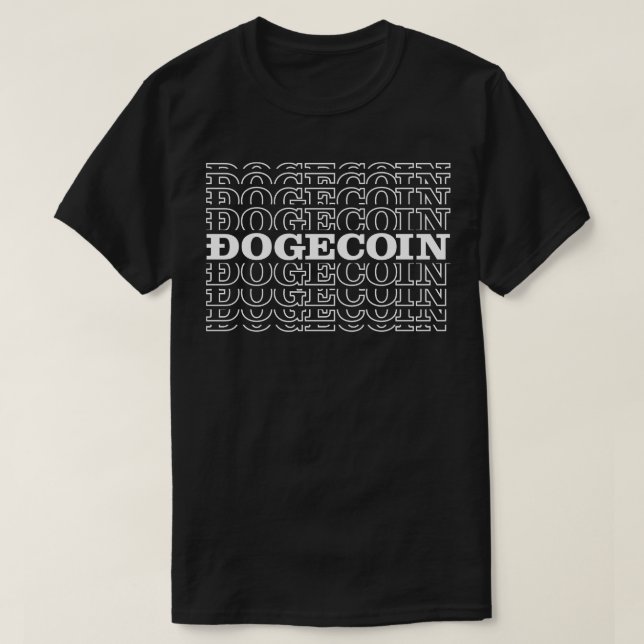 Camiseta dogecoin da tipografia moderna presente de citação (Frente do Design)